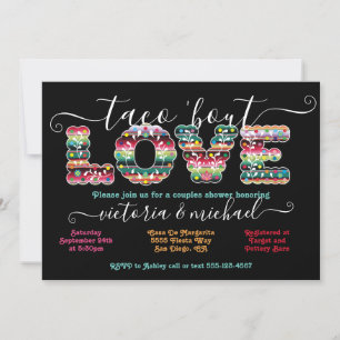 Mexikanische Fiesta Taco'bout Love Paar Brause Inv Einladung