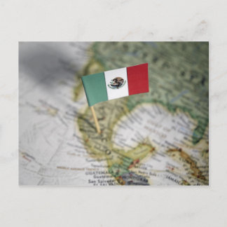 Mexikanische Flagge auf Karte