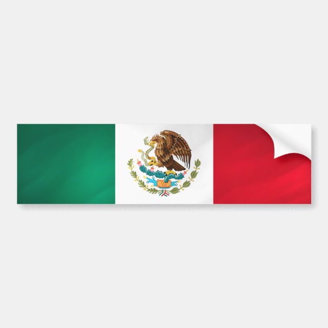 mexikanische Flagge Autoaufkleber (Vorne)