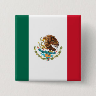 mexikanische Flagge Button