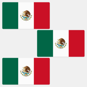 Mexikanische Flagge Etiketten
