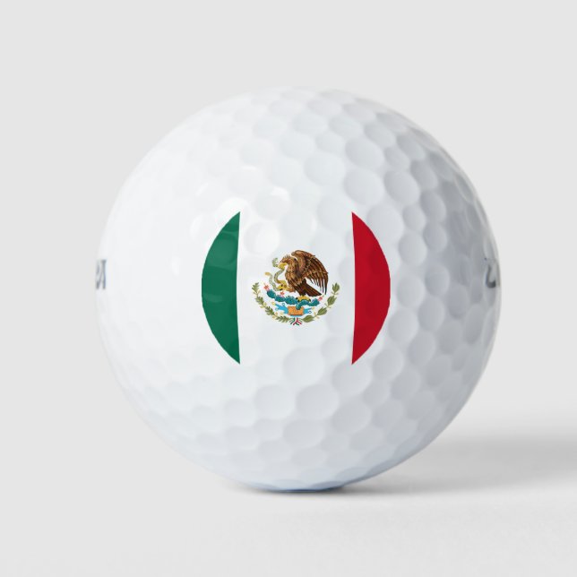 Mexikanische Flagge - Flagge Mexikos Golfball (Vorderseite)