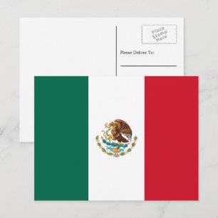 mexikanische Flagge, Flagge Mexikos Postkarte