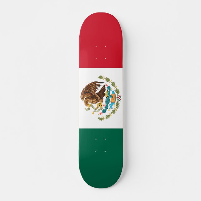 Mexikanische Flagge - Flagge Mexikos Skateboard (Vorne)