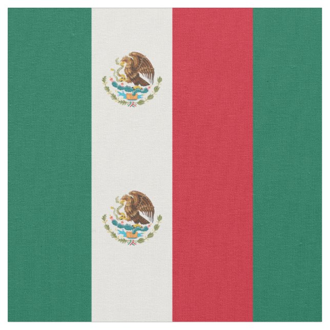 Mexikanische Flagge - Flagge Mexikos Stoff (Nahaufnahme)
