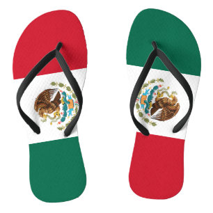 Mexikanische Flagge - Flagge von Mexiko Flip Flops