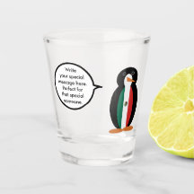 Mexikanische Flagge Frau Pinguin Shot Glass