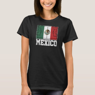 Mexikanische Flagge für Fußballfeld T-Shirt