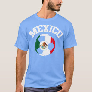 Mexikanische Flagge Futbol T-Shirt