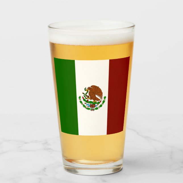 mexikanische Flagge  Glas (Vorne (Gefüllt))