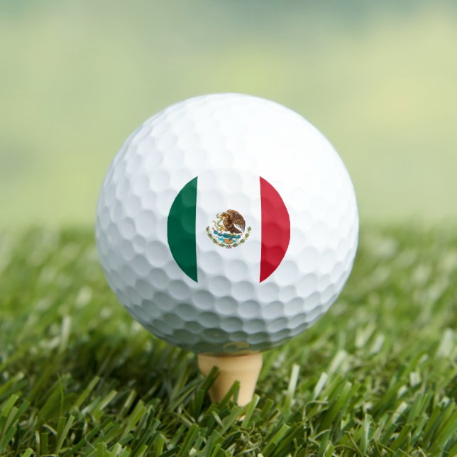 Mexikanische Flagge Golfball (Insitu T-Shirt)