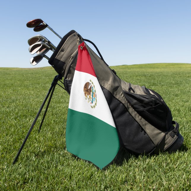 Mexikanische Flagge Golfhandtuch (Gras)