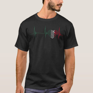 Mexikanische Flagge Herz Mexiko Herzschlag Ekg Pul T-Shirt