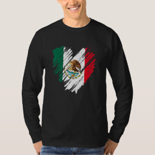 Mexikanische Flagge in Mexiko-Stadt Herzstück Mexi T-Shirt