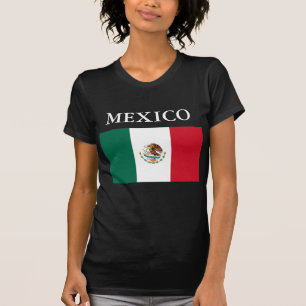 Mexikanische Flagge Ladys Petite T - Shirt Black