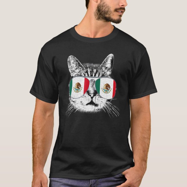 Mexikanische Flagge Land Roots Katzensprung T-Shirt (Vorderseite)