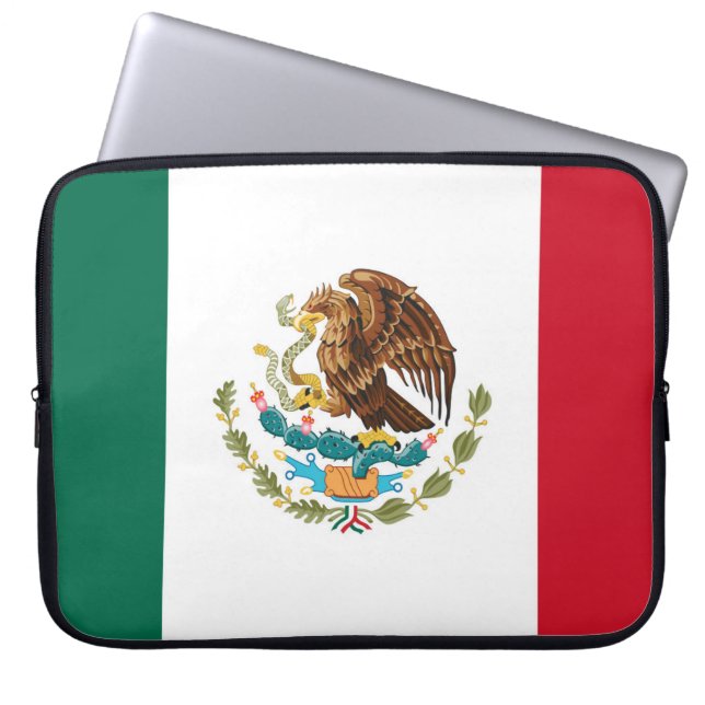mexikanische Flagge Laptopschutzhülle (Vorderseite)