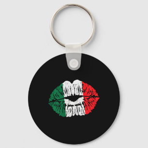 Mexikanische Flagge Lippen Kuss Cinco De Mayo Patr Schlüsselanhänger
