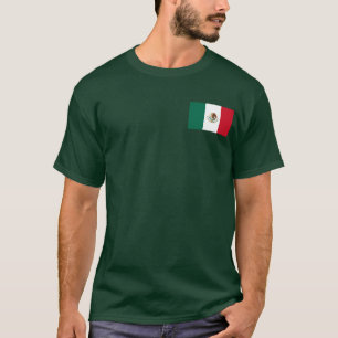 Mexikanische Flagge Mens Grünes Shirt