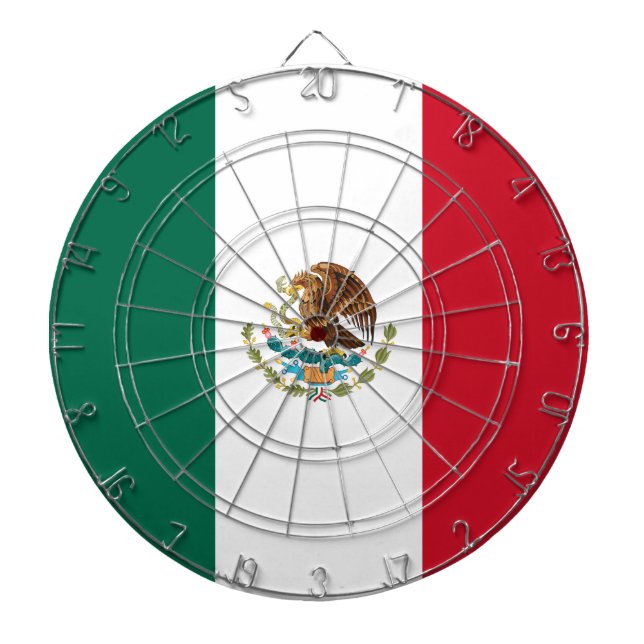 Mexikanische Flagge (Mexiko) Dartscheibe (vorne)