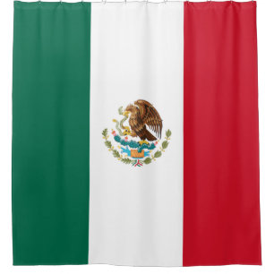Mexikanische Flagge (Mexiko) Duschvorhang