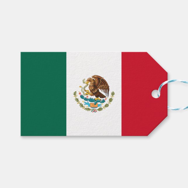Mexikanische Flagge (Mexiko) Geschenkanhänger (Vorderseite (Horizontal))