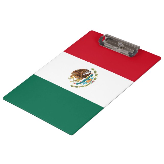 Mexikanische Flagge (Mexiko) Klemmbrett (Schrägansicht)