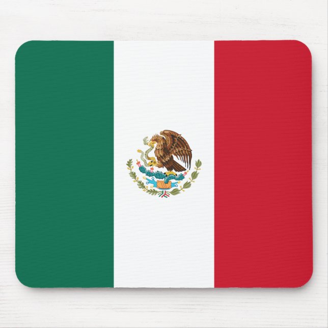 Mexikanische Flagge (Mexiko) Mousepad (Vorne)