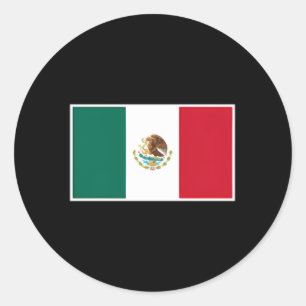 Mexikanische Flagge mit mexikanischen Farben Runder Aufkleber
