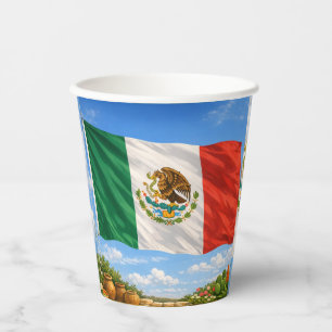 Mexikanische Flagge Pappbecher