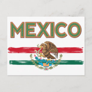 Mexikanische Flagge Postkarte