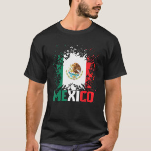 Mexikanische Flagge Pride Adler Rot Grün und Weiß T-Shirt