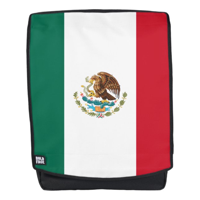mexikanische Flagge Rucksack (Vorderseite)
