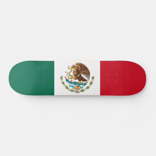 mexikanische Flagge Skateboard (Horizontal)