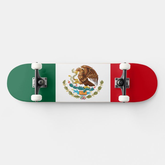 mexikanische Flagge Skateboard (Horizontal)