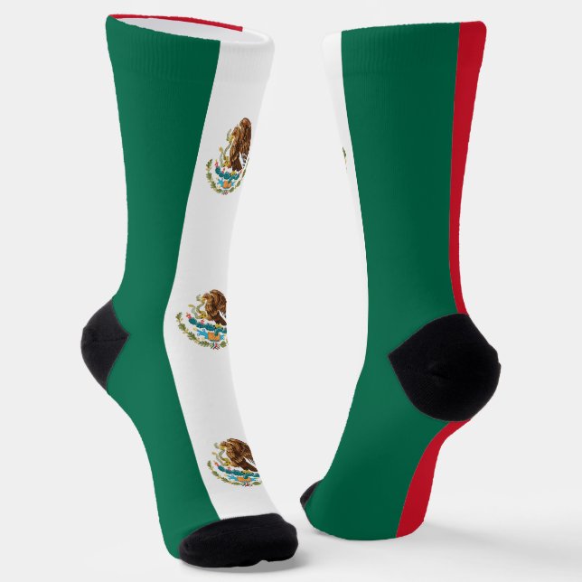 mexikanische Flagge Socken (Gewinkelt)
