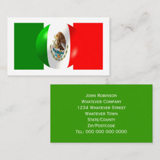 mexikanische Flagge Visitenkarte