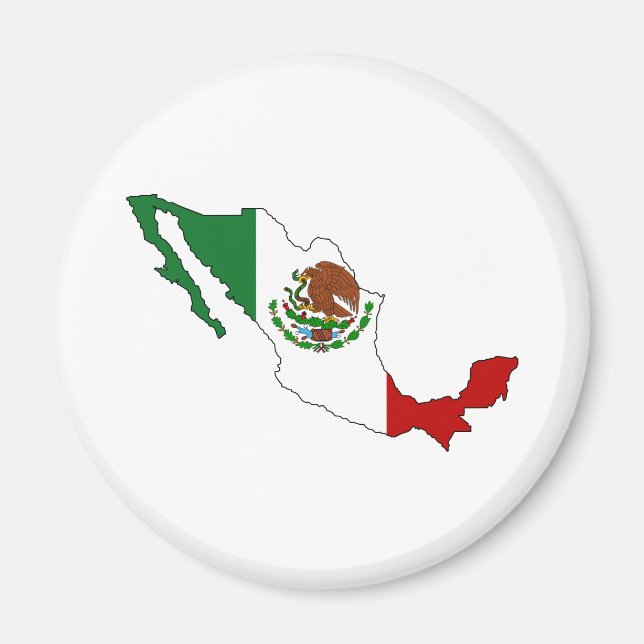 Mexikanische Flagge - Vollgröße Magnet (Vorne)