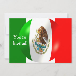 Mexikanische Flaggen-Design Einladung