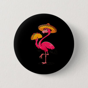 Mexikanische Flamingo-Tacos süße Cinco de Mayo-Fei Button