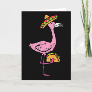 Mexikanische Flamingo-Tacos Süße Cinco De Mayo-Par Karte