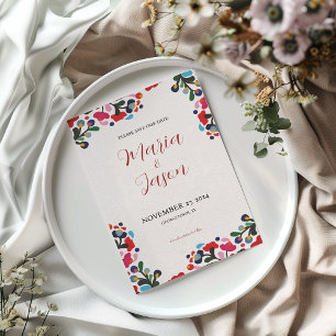 Mexikanische florale Elegante farbenfrohe Fiesta W Save The Date