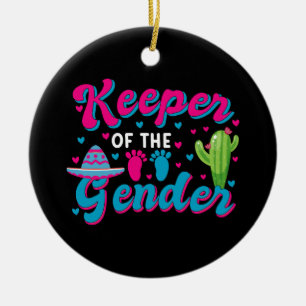 mexikanische Gender Reveal Cinco de Mayo Baby Show Keramik Ornament