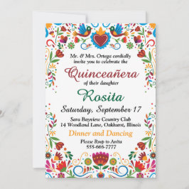 Mexikanische Girls 15. Geburtstag Quinceanera Einl Einladung