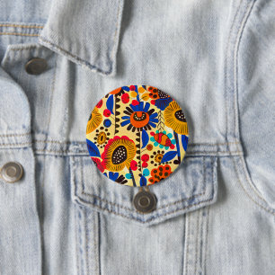 mexikanische Heritage Floral Print Button