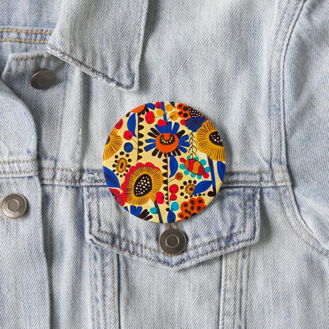 mexikanische Heritage Floral Print Button (Beispiel)
