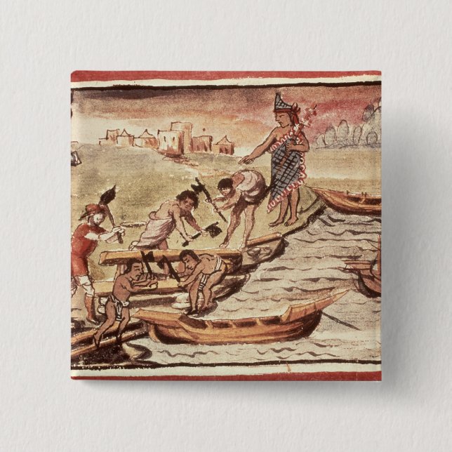 Mexikanische indische Bootsbauer Button (Vorderseite)