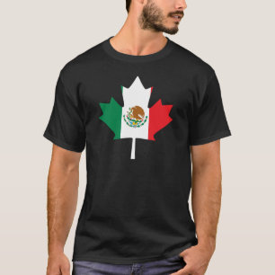 Mexikanische kanadische Flagge T-Shirt