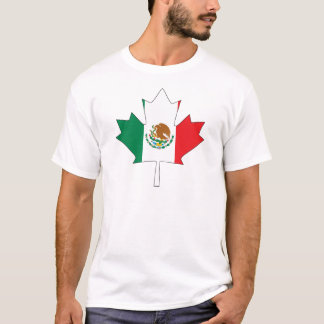 Mexikanische kanadische Flagge T-Shirt