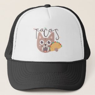 Mexikanische Katze mit Taco Truckerkappe